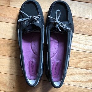 Black Sperry Boat Shoes